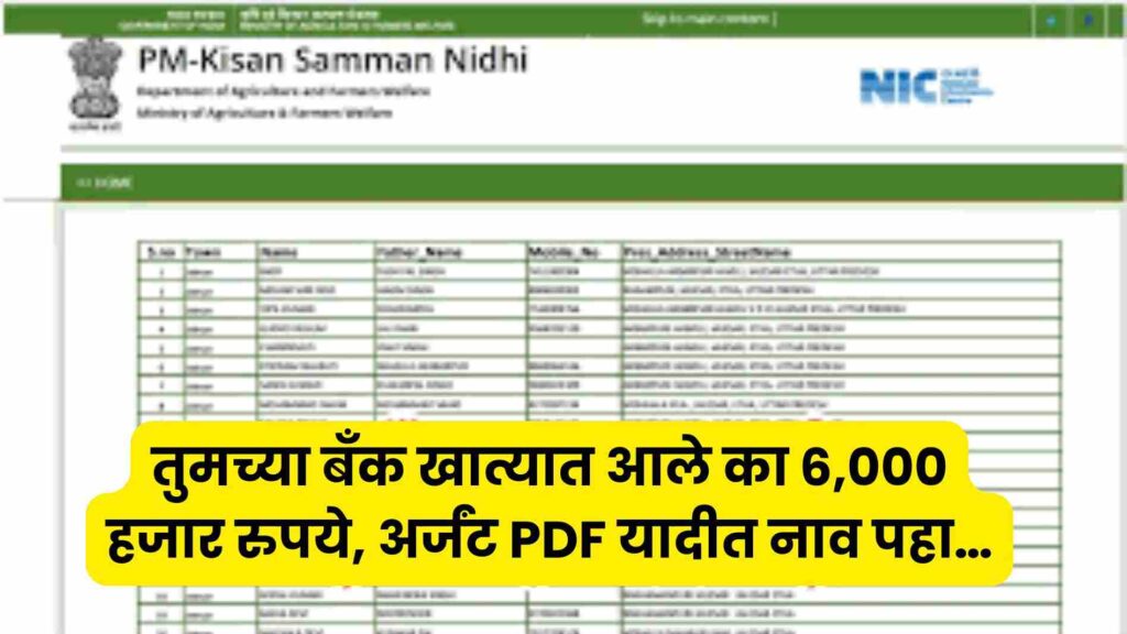 pm kisan Beneficiary List